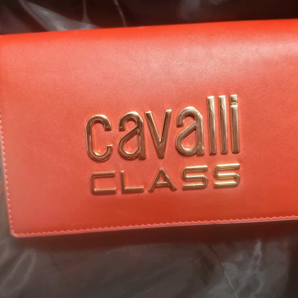 Cavalli Class Red Clutch Bag